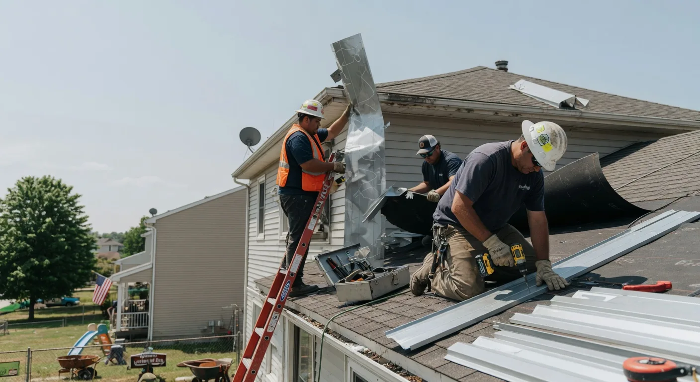 Storm Damage Metal Roof Repair in Gay, GA